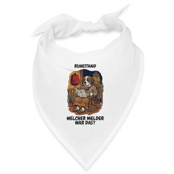 Rente Rettungsdienst – Welcher Melder? - Bandana Dreieckstuch - Weiß - Vorne