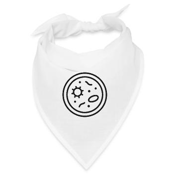 Petrischale Mikroorganismen-Wissenschaftsikone - Bandana Dreieckstuch - Weiß - Vorne