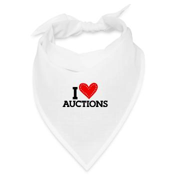 I Love Auctions - Bandana Dreieckstuch - Weiß - Vorne