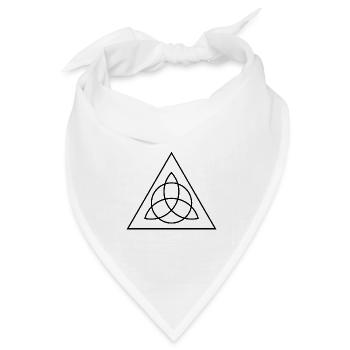 Symbol des heiligen Geometrie-Dreiecks - Bandana Dreieckstuch - Weiß - Vorne