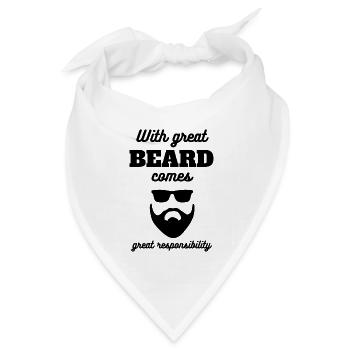 Bartverantwortung Lustiges Papa-Geschenk - Bandana Dreieckstuch - Weiß - Vorne