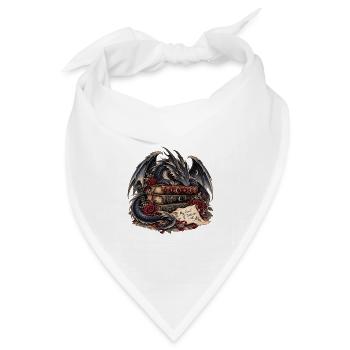 Drachenbuch Schatz der Nacht - Bandana Dreieckstuch - Weiß - Vorne