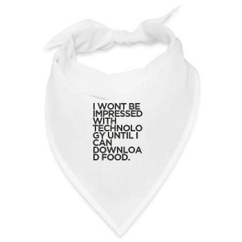 Lustiger Download Food Technology Sarkastisches Meme-Tee - Bandana Dreieckstuch - Weiß - Vorne
