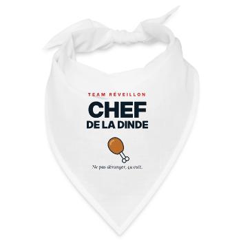 Turkey Chef – Lustiges Weihnachtsessen-T-Shirt - Bandana Dreieckstuch - Weiß - Vorne