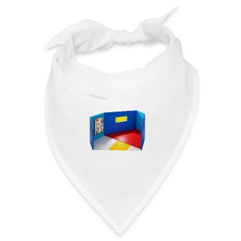 Abstrakter Raum in Primärfarben - Bandana Dreieckstuch - Weiß - Vorne