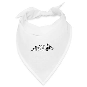  Motorrad Pit-bike supermoto Dirtbike Pitbike - Bandana Dreieckstuch - Weiß - Vorne