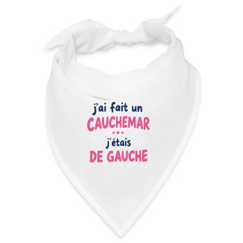 Ich hatte einen Albtraum, ich war links - Bandana Dreieckstuch - Weiß - Vorne