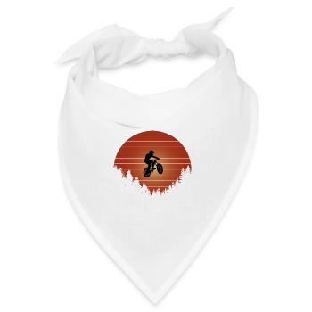 Mountainbike Jump - Bandana Dreieckstuch - Weiß - Vorne