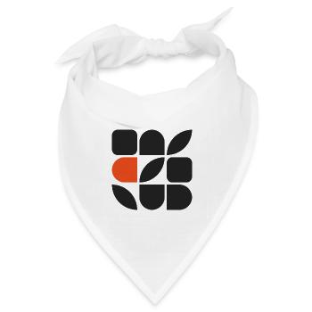 GEFÜGE 01 – Geometrische Formen - Bandana Dreieckstuch - Weiß - Vorne