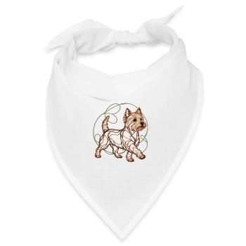 West Highland White Terrier - Bandana Dreieckstuch - Weiß - Vorne