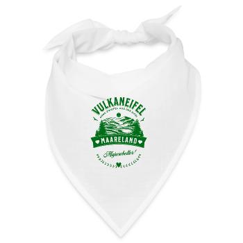 Vulkaneifel Ohne Zweifel Aus Der Eifel Maareland - Bandana Dreieckstuch - Weiß - Vorne