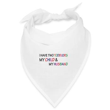 Funny mom - Bandana Dreieckstuch - Weiß - Vorne