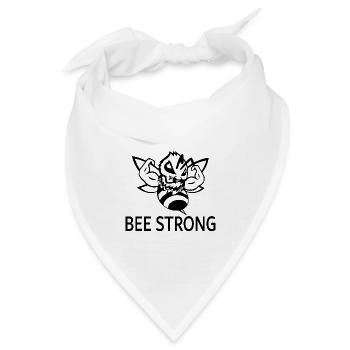Funny bees - Bandana Dreieckstuch - Weiß - Vorne