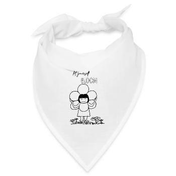 Let yourself BLOOM - Bandana Dreieckstuch - Weiß - Vorne