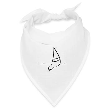 Boot Segler Segelboot  - Bandana Dreieckstuch - Weiß - Vorne