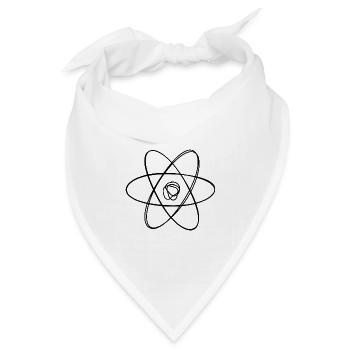 Atom handgezeichnet - Bandana Dreieckstuch - Weiß - Vorne