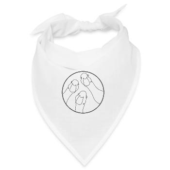 Gänse - Bandana Dreieckstuch - Weiß - Vorne
