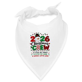 Christmas Crew 2026 Matching-Familienfeiertag - Bandana Dreieckstuch - Weiß - Vorne