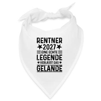 Rentner 2027 Eine Legende verlässt das Gelände - Bandana Dreieckstuch - Weiß - Vorne