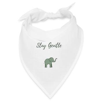 Elefant Sanftheit Design - Bandana Dreieckstuch - Weiß - Vorne