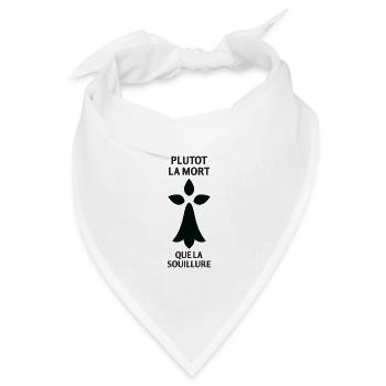 Lieber Tod als Entweihung Geschenk-T-Shirt... - Bandana Dreieckstuch - Weiß - Vorne