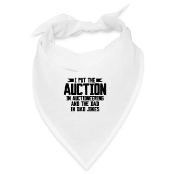 Auktion Auktionator Humor - Bandana Dreieckstuch - Weiß - Vorne