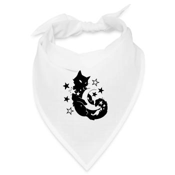 Cat cat - Bandana Dreieckstuch - Weiß - Vorne