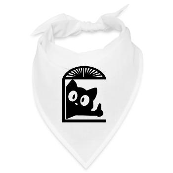 Cat cat  - Bandana Dreieckstuch - Weiß - Vorne