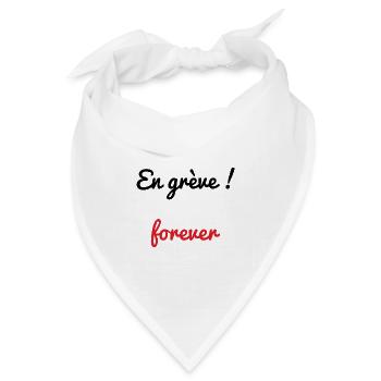 STREIK. DEMONSTRATION. ARBEIT. HUMOR. LUSTIG. - Bandana Dreieckstuch - Weiß - Vorne