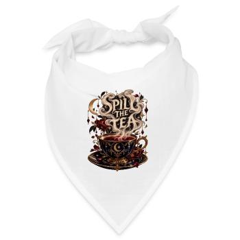 Spill the Tea – Magische Teetasse - Bandana Dreieckstuch - Weiß - Vorne