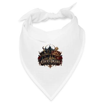Court Drama – Fantasy Schloss und Krone - Bandana Dreieckstuch - Weiß - Vorne