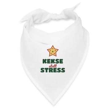Kekse statt Stress – Plätzchen Weihnachten - Bandana Dreieckstuch - Weiß - Vorne