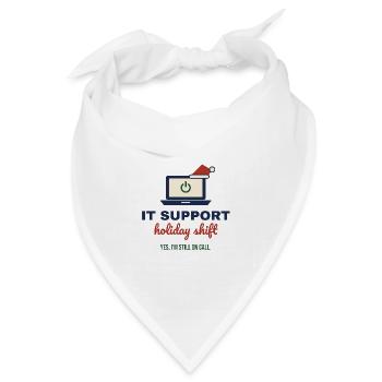 IT Support Holiday Shift – Admin an Weihnachten - Bandana Dreieckstuch - Weiß - Vorne