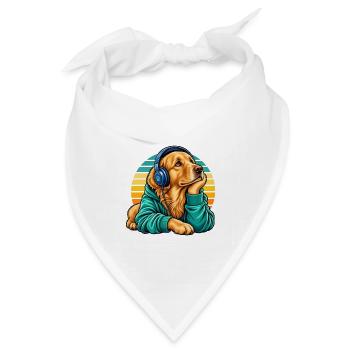 Golden Retriever Hundemama süße Haustierliebhaberin - Bandana Dreieckstuch - Weiß - Vorne