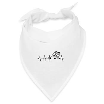  Judoka Taekwondo Karate Aikido Ju-Jutsu - Bandana Dreieckstuch - Weiß - Vorne