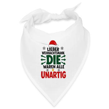 Die waren alle unartig – Weihnachten - Bandana Dreieckstuch - Weiß - Vorne