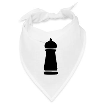 Gewürzmühle Gewürze Geschenk Koch Weihnachten  - Bandana Dreieckstuch - Weiß - Vorne