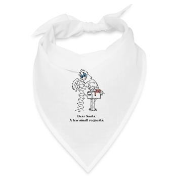 Christmas Eagle schickt Santa eine sehr lange Liste - Bandana Dreieckstuch - Weiß - Vorne