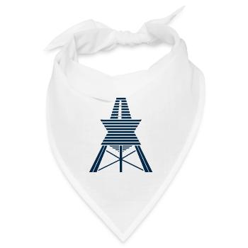 Løkken – Seezeichen als maritimes Symbol - Bandana Dreieckstuch - Weiß - Vorne
