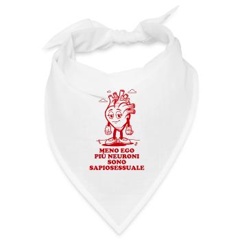 Je weniger Ego, desto mehr Neuronen sind sapiosexuell - Bandana Dreieckstuch - Weiß - Vorne