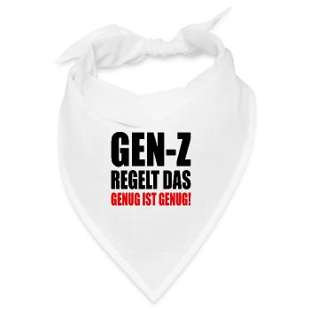 gen z regelt das - Bandana Dreieckstuch - Weiß - Vorne