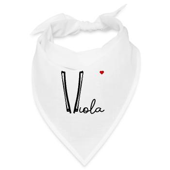 Viola-Bogen-Liebe - Bandana Dreieckstuch - Weiß - Vorne
