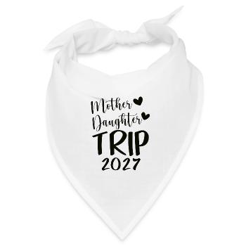 Mother Daughter Trip 2027 Travel - Bandana Dreieckstuch - Weiß - Vorne