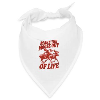 Make The Moose Out Of Life Moose - Bandana Dreieckstuch - Weiß - Vorne