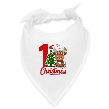 Mein erstes Weihnachten - Bandana Dreieckstuch - Weiß - Vorne