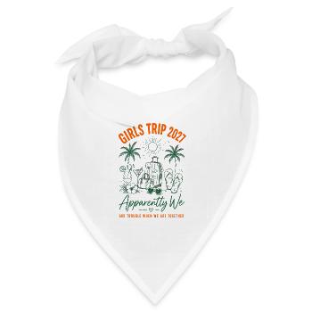 Girls Trip 2027 We Are Trouble - Bandana Dreieckstuch - Weiß - Vorne