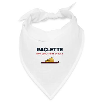 Raclette, meine einzige Wintersportart – Humor - Bandana Dreieckstuch - Weiß - Vorne