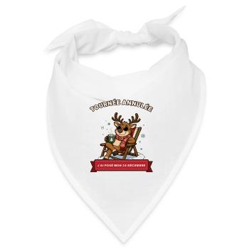 Tour abgesagt – Rentier auf Weihnachtswitz Weihnachten - Bandana Dreieckstuch - Weiß - Vorne