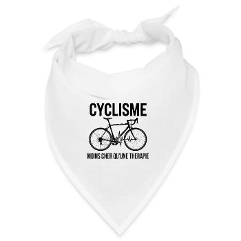 Radfahren, Radfahren, Radfahren, Fahrrad - Bandana Dreieckstuch - Weiß - Vorne