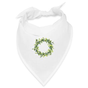 Mistelkranz - Bandana Dreieckstuch - Weiß - Vorne